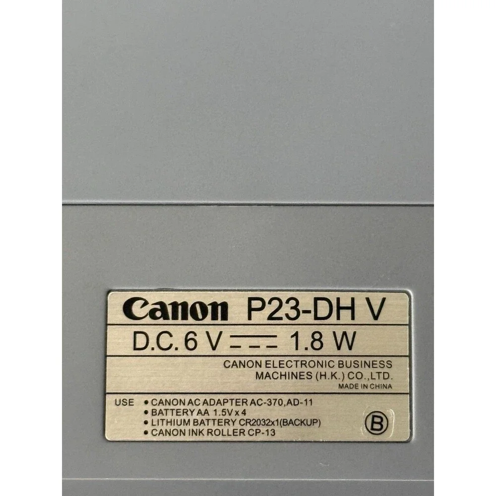 Canon P23-DH V 2 Color Mini Desktop Printing Calculator In Box. Barely Used.